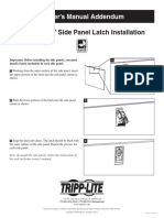 Smartrack Side Panel Latch Installation: Owner'S Manual Addendum