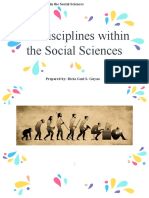 The Disciplines Within The Social Sciences
