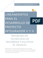 Lineamiento para Proyecto Integrador I y II PDF