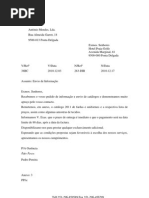 ORÇAMENTO DE TRABALHO DE ARQUITETURA modelo 2012
