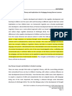 Assessment 1 - ESSAY Zak Pretlove Vygotsky's Socio-Cultural Theory and Implications For Pedagogy Among Diverse Learners