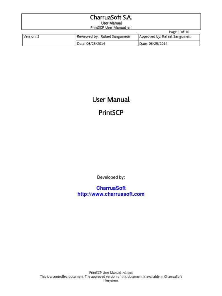 PrintSCP, Print Server by CharruaSoft PDF Printer File System