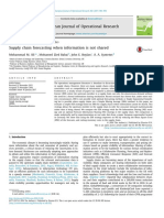 Supply Chain Forecasting When Information Is Not Shared2017european Journal of Operational Research