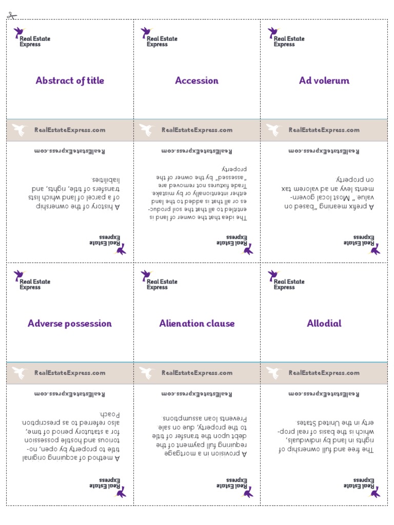 Real Estate Express Flashcards PDF Mortgage Law Mortgage Loan