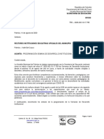 OFICIO PARA I.E OFICIALES SEMANAS DE DESARROLLO INST. - Enlaces de Conexión - DEF