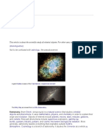 Astronomy: This Article Is About The Scientific Study of Celestial Objects. For Other Uses, See