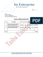 Taiba Enterprise: 4th R/A Bill (Schedule Bill)