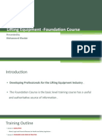 Lifting Equipment - Foundation Course