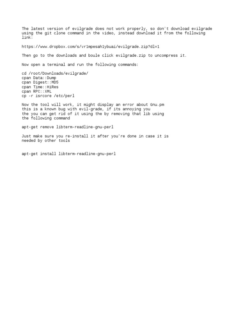 7.2 Evilgrade-Installation-Commands-Updated | PDF