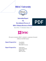 BRAC University Internship Report