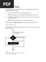 PHP - Loop Types