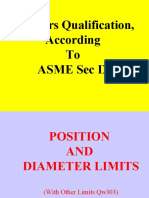 Welders Qualification, According To Asme Sec Ix