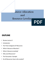 Resource Allocation and Leveling