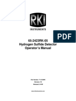 65-2423RK-05 Hydrogen Sulfide Detector Operator's Manual: Part Number: 71-0126RK Revision: P2 Released: 6/4/08