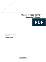 Beacon 110 Gas Monitor Operator's Manual: Part Number: 71-0110RK Revision: 0 Released: 12/8/08