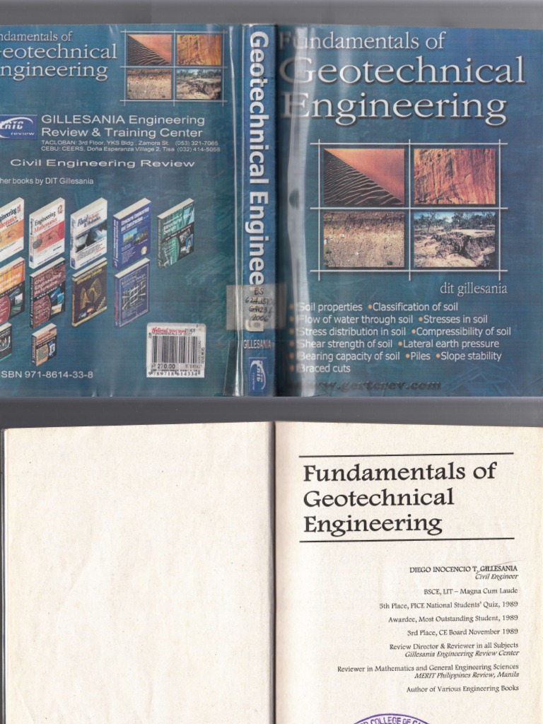 Fundamentals of Geotechnical Engineering DIT GILLESANIA PDF Soil