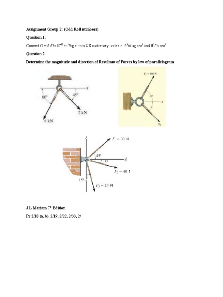 Physics Problem Set for Students | PDF