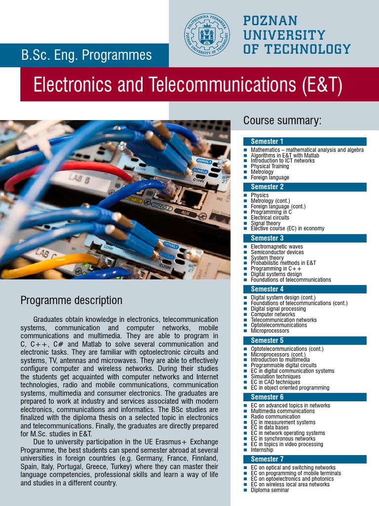 B.Sc. in Electronics and Telecom Overview | PDF | Telecommunication ...