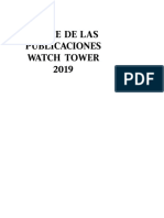 Indice de Las Publicaciones Watch Tower 2019