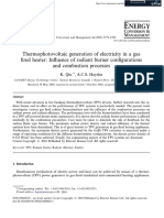 Thermophotovoltaic Generation of Electricity in A Gas Fired Heater Influence of Radiant Burner Configurations