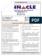 Pinnacle SSC Coaching Centre Math Paper: 834