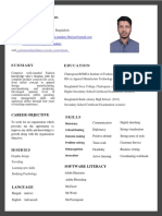 Resume- Md. Golam Samdany Bhuian.