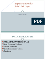 Lecture 13 Data Link Layer Error Detection Methods