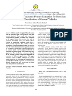 [37] Techniques of Acoustic Feature Extraction for Detection and Classification of Ground Vehicles