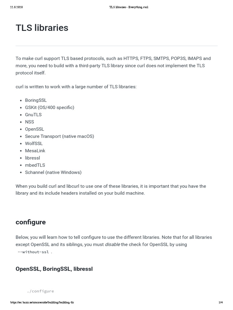 Tls Curl Code _ Testing for Specific Versions of TLS Protocols Using ...