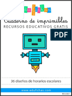 RE0001 Horarios Escolares Imprimir Edufichas PDF