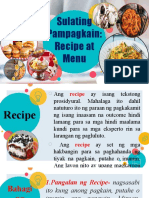 Pagsulat NG Recipe
