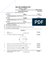 Major Examination: Subject - Science Maximum Marks: 80 Class - VII Time: 3 Hours