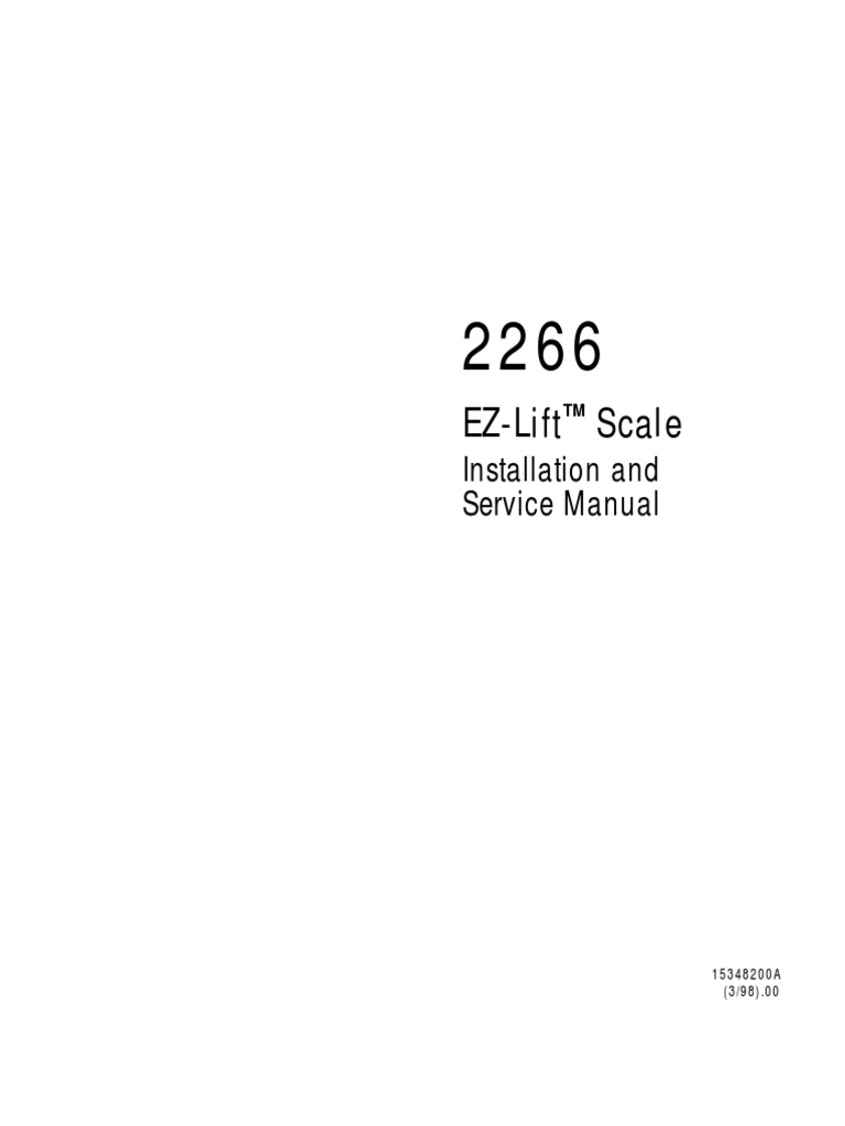 Manual Servicio EZLIFT 2266 PDF National Institute Of Standards