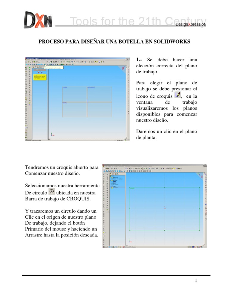 Proceso para diseñar una botella en SolidWorks | Point and Click ...