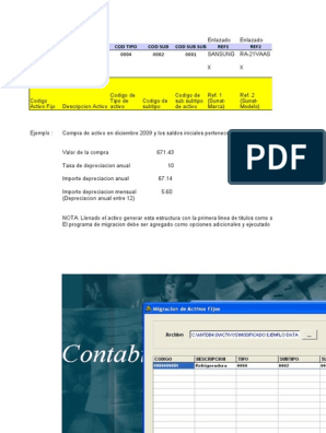 Archivo Migracion - Enviado A Contabilidad, PDF, Depreciación