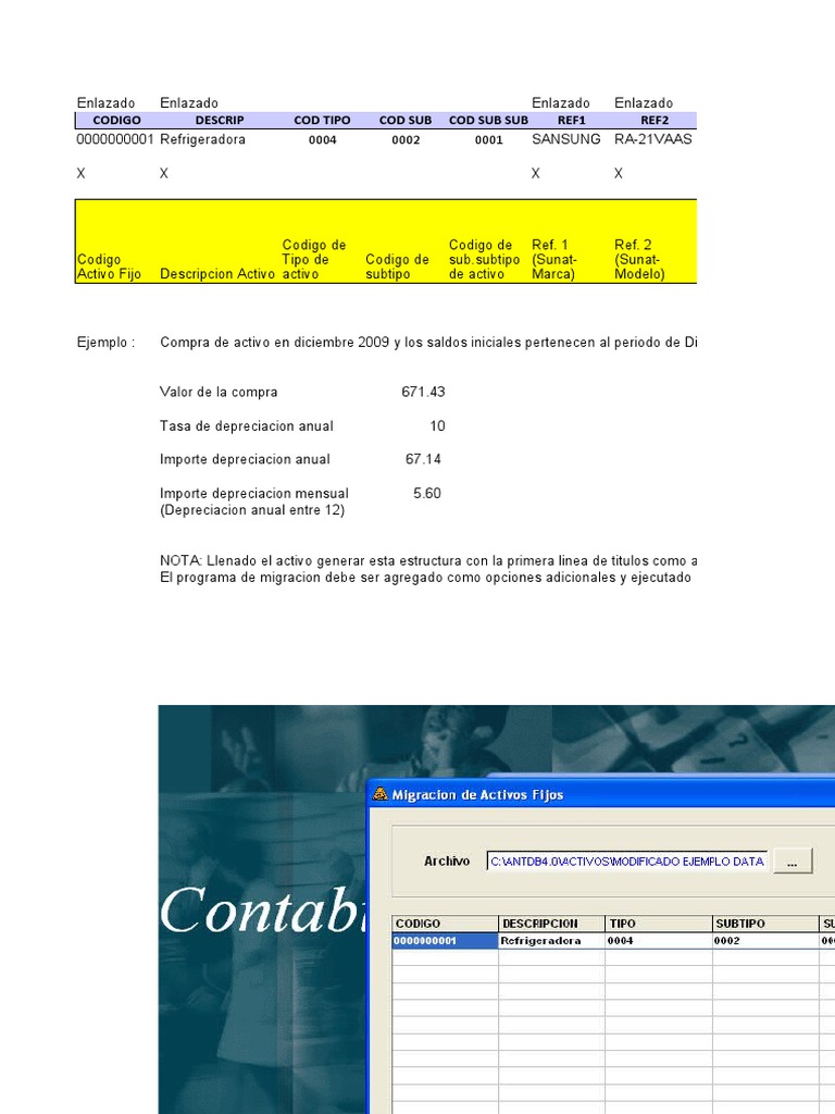 Archivo Migracion - Enviado A Contabilidad, PDF, Depreciación