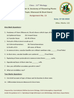 11th Biology chapter on monocot and dicot stem anatomy