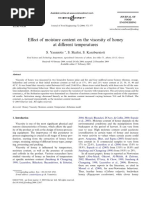 Effect of Moisture Content On The Viscosity of Honey at Different Temperatures