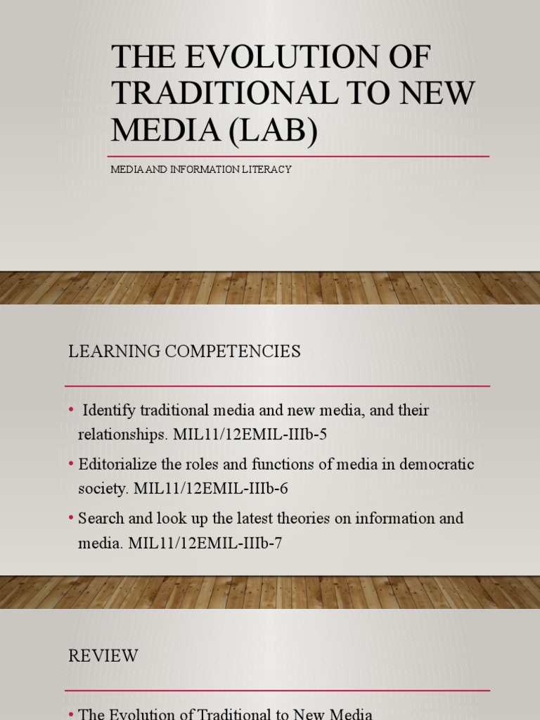 Media Literacy: Traditional to New Media | PDF | Social Science | Art