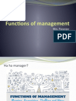Functions of MANAGEMENT