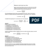 elektriciteit  rekenen met de wet van ohm 