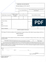 Certificate of Survey Blank Form