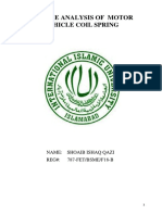 Failure Analysis of Motor Vehicle Coil Spring: Name: Shoaib Ishaq Qazi REG#: 787-FET/BSME/F18-B