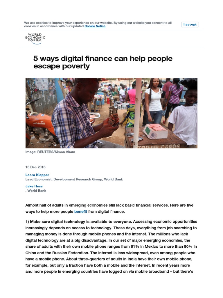 Digital Finance: Escaping Poverty | PDF | Biometrics | Poverty