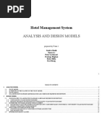 Hotel Management System: Analysis and Design Models