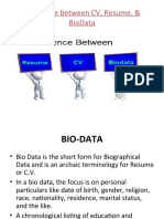 Presentation5 - Biodata, Resume, CV