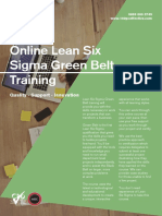 Online Lean Six Sigma Green Belt Training: Quality - Support - Innovation