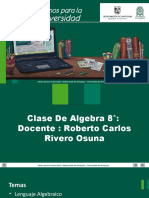 Algebra 8° Introduccion Al Algebra