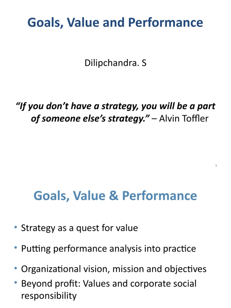 Goals and Value in Corporate Strategy | PDF | Earnings Before Interest ...
