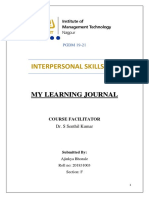 Interpersonal Skills Lab: My Learning Journal